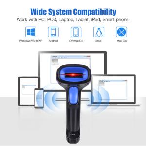 Fast Decoding Bluetooth Barcode Scanner Wired Qr Code Scanner For Inventory