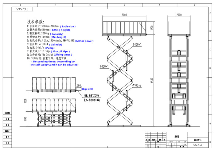 3 Tons Industrial Mezzanine Material Lift With 2 Layers Floors