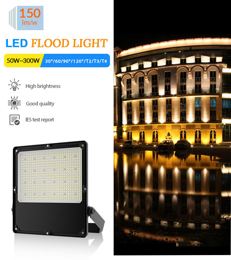 No Flicker Outdoor LED Flood Lights 100W Outdoor Spotlight Fixtures For Event
