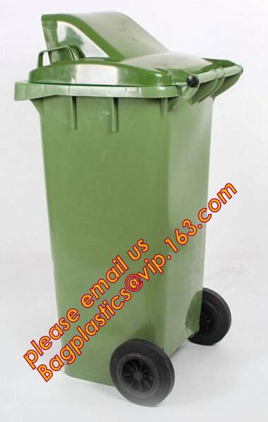 Mobile heavy duty hdpe outdoor garbage trash bin 120 liter plastic garbage bins