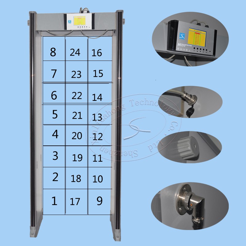 2022 best-selling walk-through metal detector door 6 zones 100 sensitivity adjustable