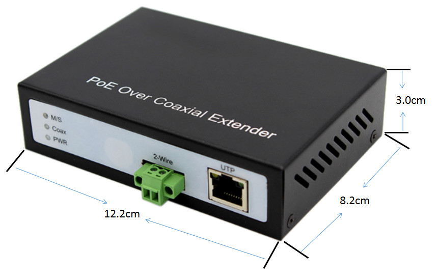 10/100Mbps EOC Converter with POE function IP RJ45 Lan over 2wire twisted-pair extender 300m for CCTV IP cameras