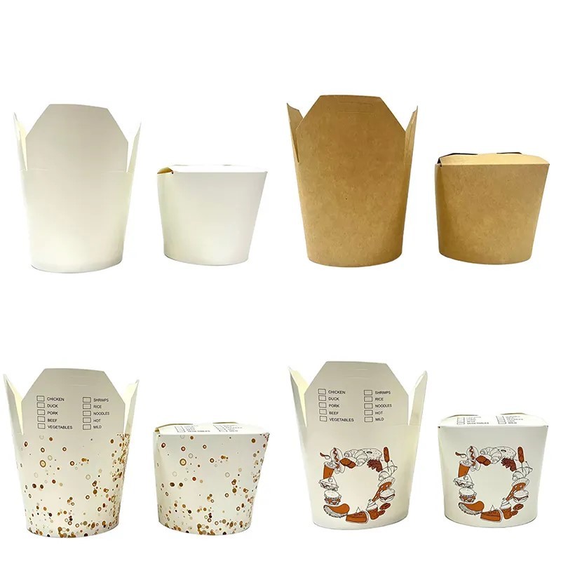 Round noodle box food doner kebab blasan grill meat package paper pack