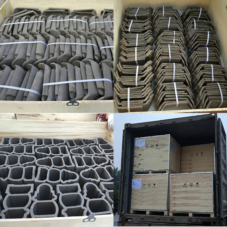 Unglazed Gazebo Chinese Clay Roof Tiles Matt Gazebo Bent Handmade Craft