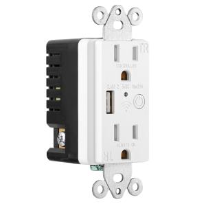 Home Automation Wifi Controlled Power Outlet 15A 125V