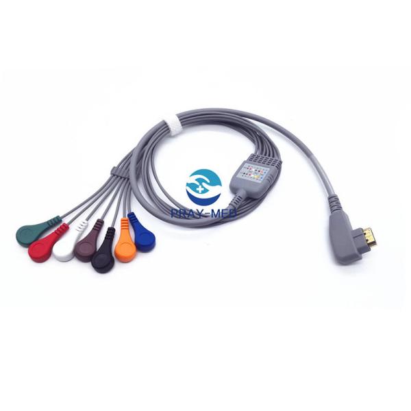 19 Pin Snap ECG Patient Cable 5 / 10 Lead DMS 300 System Holter Compatible