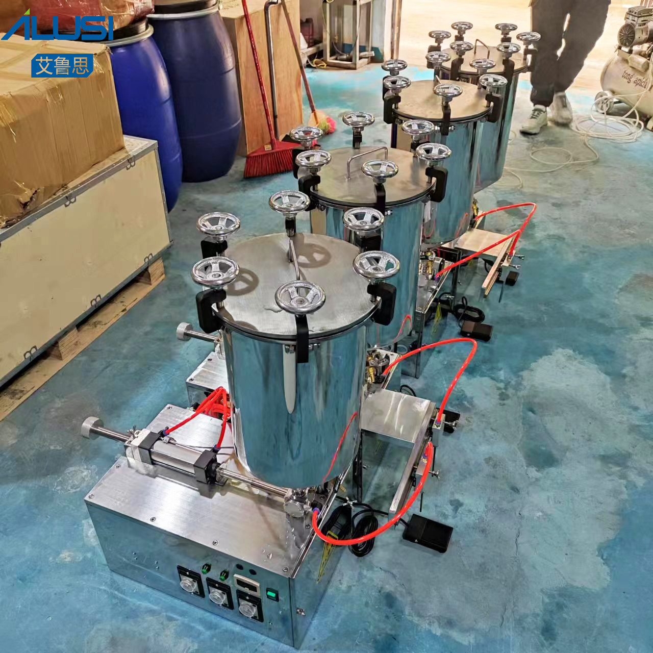 Mascara Nail Polish Lipstick Pneumatic Filling Machine Stainless Steel 316L