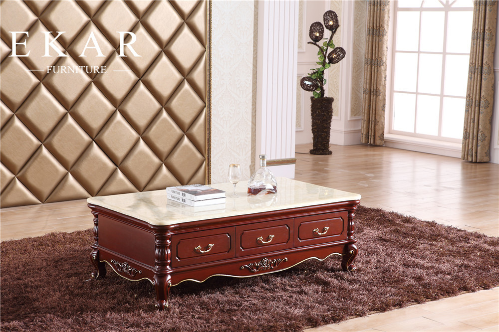 Classic Wood Frame Fabric Antiqued Leather Sofa