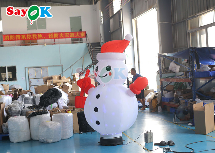 Oxford Cloth Inflatable Holiday Decorations Air Model Pvc Inflatable Rotating Christmas Snowman