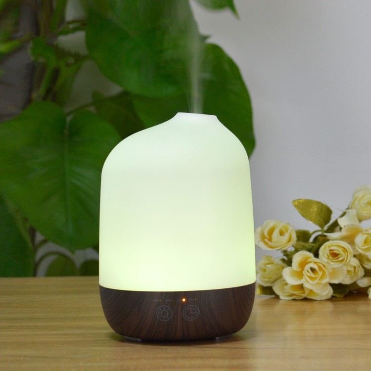  300ml Aroma Diffuser Air Purifier Wood Grain Humidifier with Mist Mode and 7 LED Light Colors Manufactures