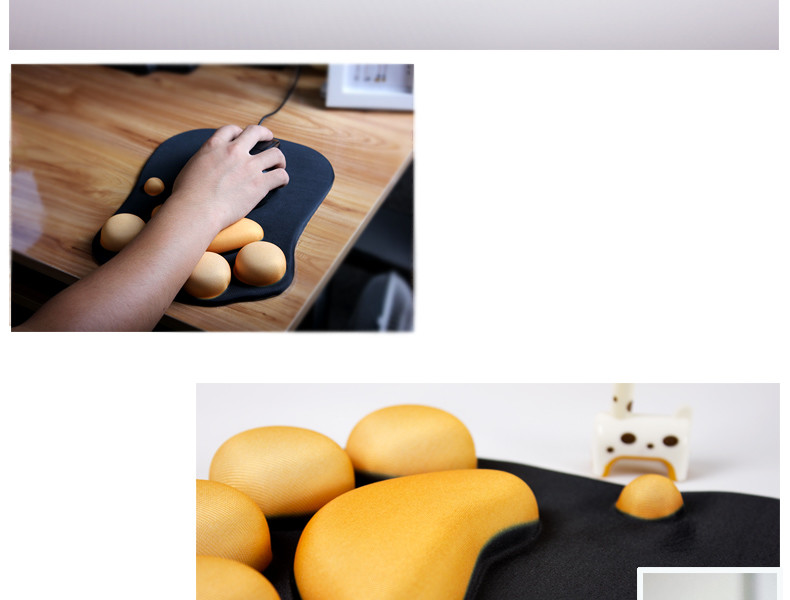 Lightweight Cat Paw Mouse Pad , Gel Wrist Mouse Pad Elegant Look