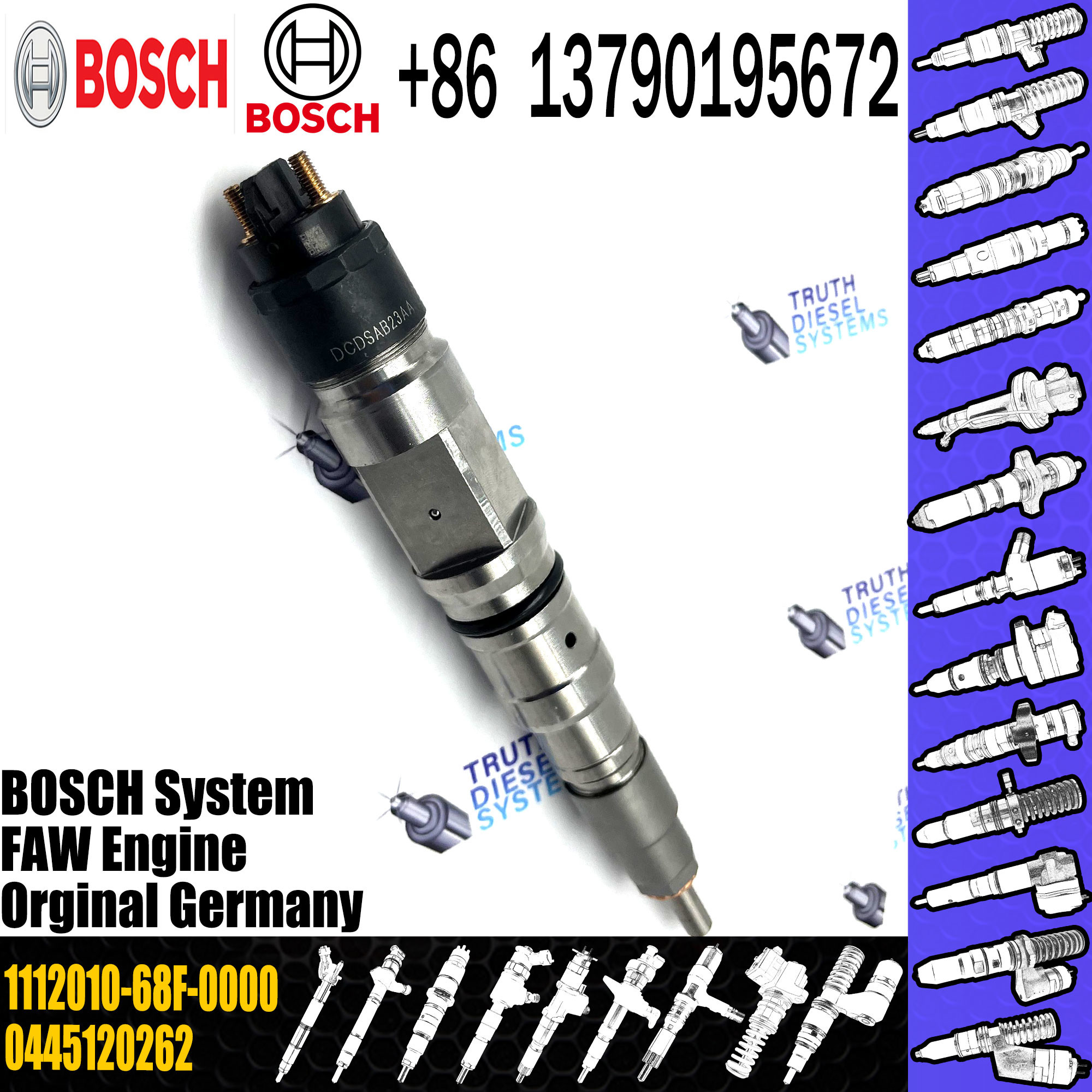 1112010-68F-0000 High quality new diesel engine parts injected fuel injector 1112010-68F-0000 for sale