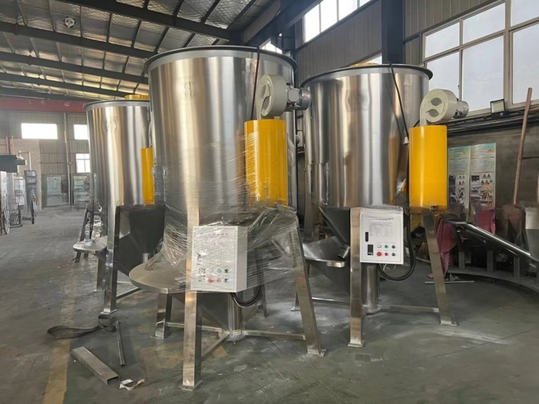 Plastic PP PE PS ABS HIPS PMMA Mixer &amp; Drier / Vertical Plastic Granule Mixing Drier for HDPE Pipe / PP PS ABS HIPS Sheet
