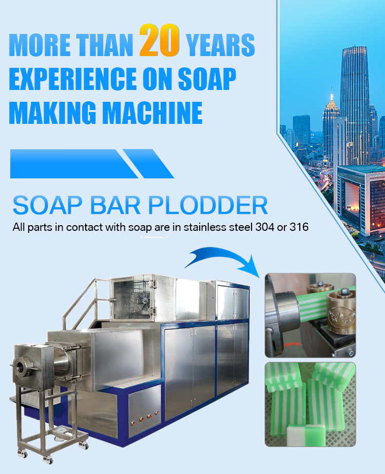 Customized Soap Size 3000kg/Hr Vacuum Soap Extruder Or Plodder Machine