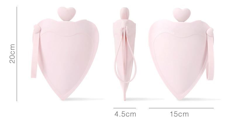 Love Small Silicone Hot Water Bottle Bag With Knited Cover For Pain Relief Waist Back Neck Menstrual Cramps