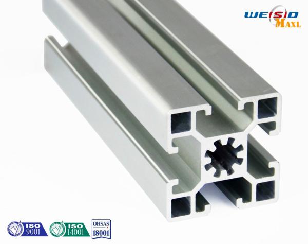 Silver Industrial Aluminum Profile Thin Wall Anodized Surface 6 Meters Length