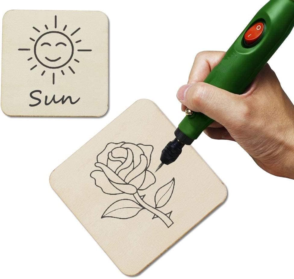 Thin Unfinished Wooden Squares for Wood Burning Painting Staining Engraving Laser Projects Wood Craft Supplies