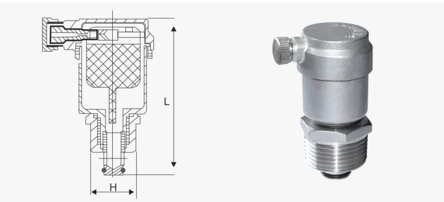 Stainless Steel Thread Exhaust Valve with Quick Automatic Air Intake