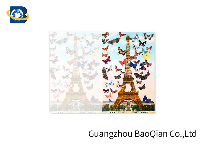 Paris Beautiful Sights 3D Lenticular Card Pantone Color UV Offset Printing