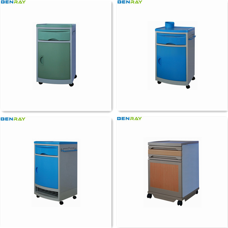 Hospital Stainless Steel Medical Bed Side Cabinet Locker With 2 Side Towel Hanger