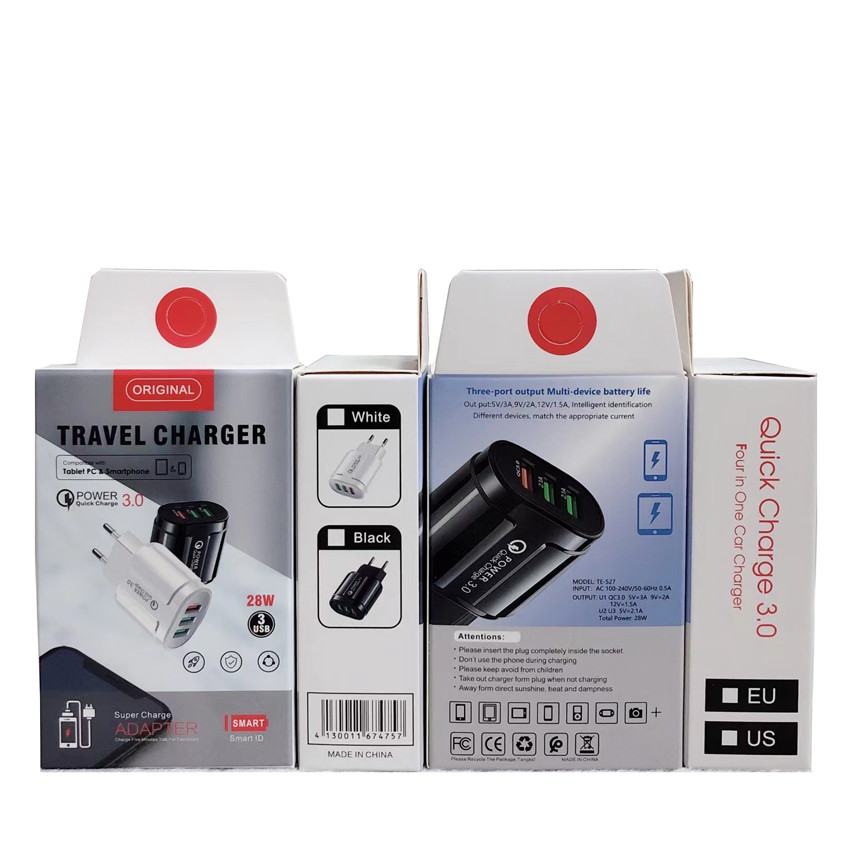 3 Port USB Qualcomm 3.0 Fast Charger 20W 50HZ For Mobile Phone
