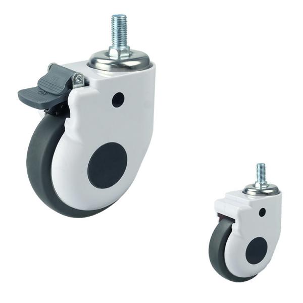 3" 4" 5" Medical Casters OEM Threaded Stem Silent Hospital Bed Castors With