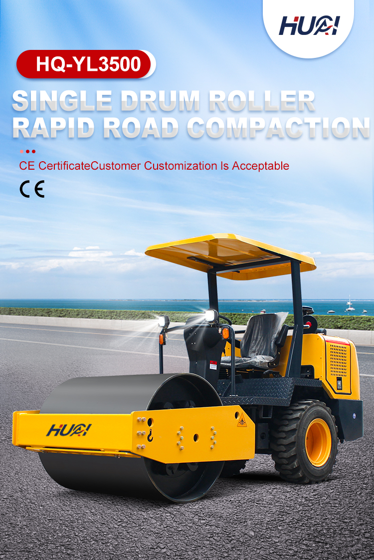 Farms 3.5ton 10 Ton 12 Ton Single Drum Vibratory Road Roller With Hydraulic Vibration