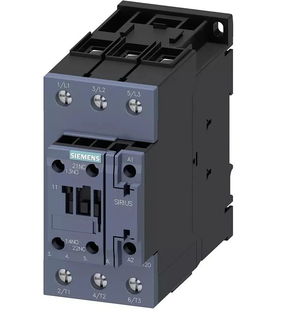 Siemens 3RT2035-1AP00 Contactor with 1 NO 1 NC Auxiliary Contacts Screw Terminal Size S2 6.6W at AC in Hot Operating State