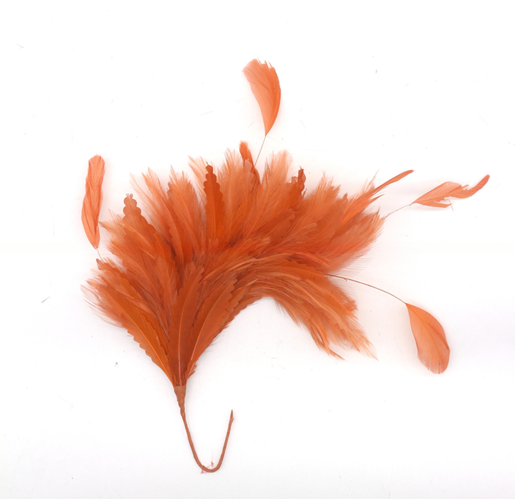 15*30 cm Hackle and Coque Feather Flower Mount with Wire Accessory Shipping via DHL UPS FedEx EMS or TNT