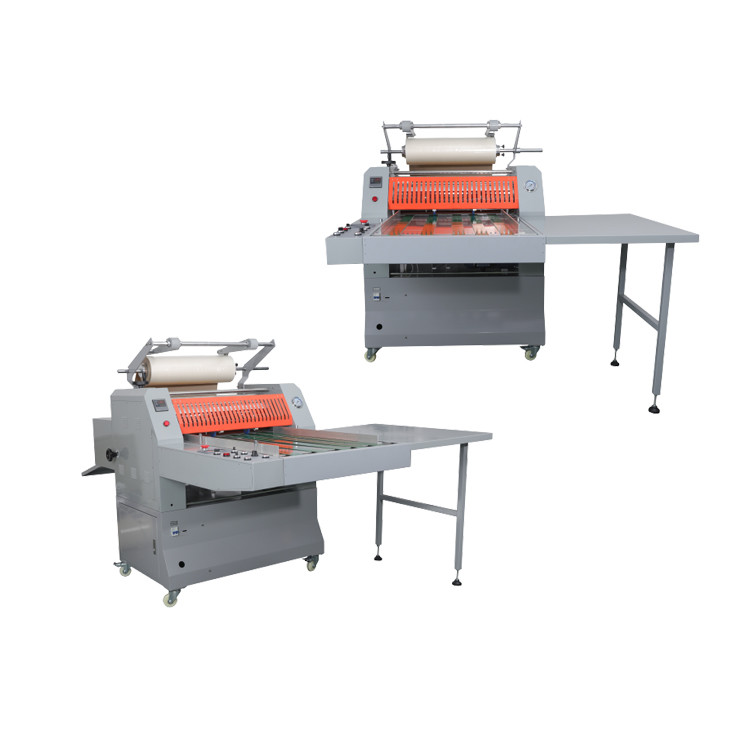 Steel Roller Dia200mm Book Lamination Machine , 160C Paper Roll Lamination Machine