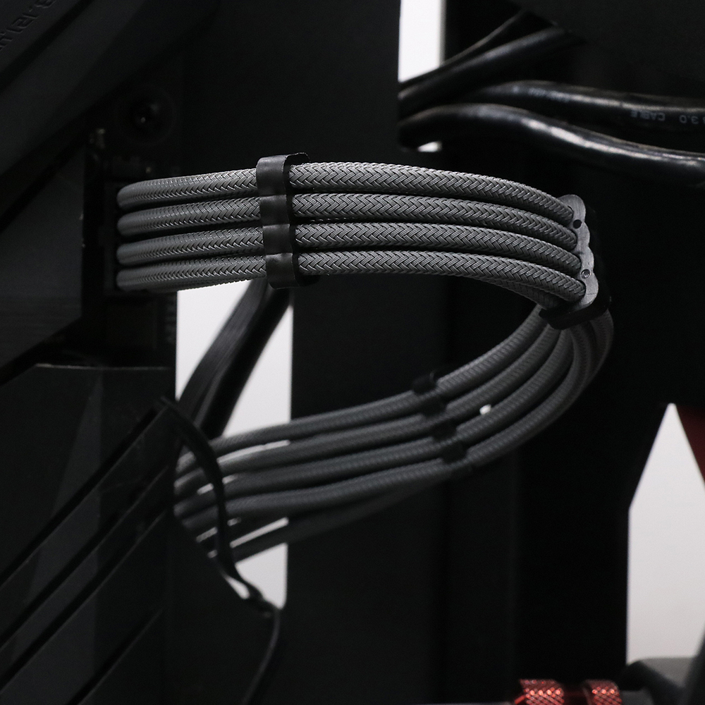 Sleeve Extension Power Supply Cable Kit 18AWG ATX 24P+ EPS 8-P+PCI-E8-P with Combs for PSU to Motherboard/GPU