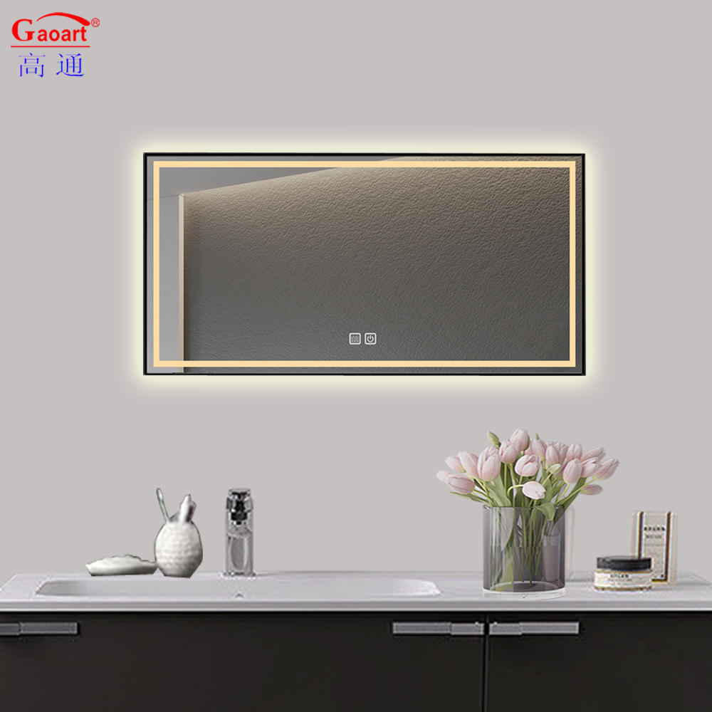Glass Mirror LED Light Bathroom Mirror for Luxury Salon Bedroom Living Room Home Decor