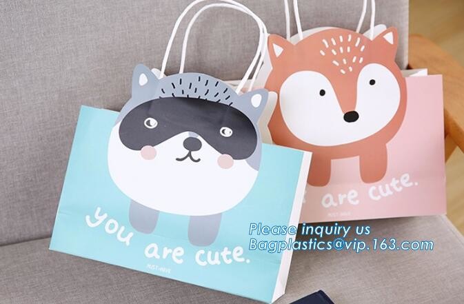 Flower carrier bag with different color customized pot plants kraft paper bag with handle,stamping logo fancy paper flow