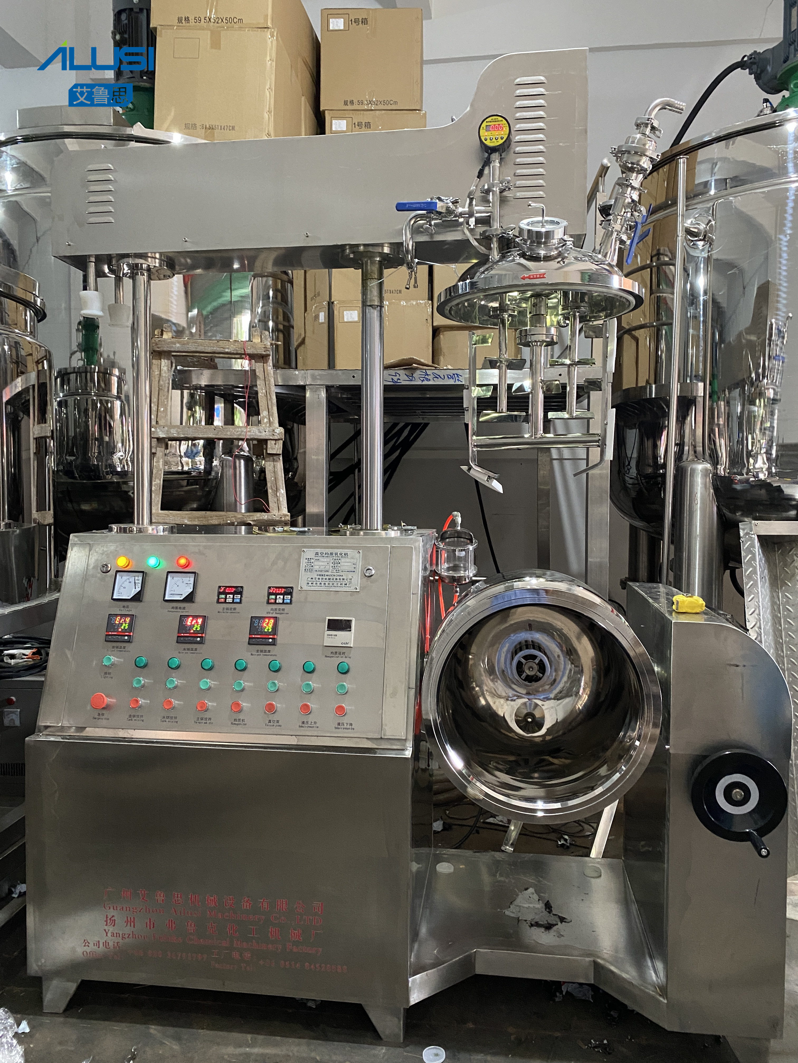 3600rpm Cosmetic Cream Making Machine Lifting Vacuum Homogenizing Emulsifier Homogenizer Machine