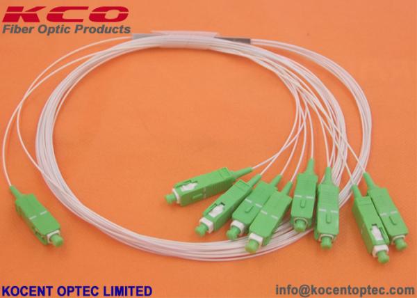 Mini Fiber Optic Plc Splitter 1x8 Steelless Tube Type Material Low Insertion