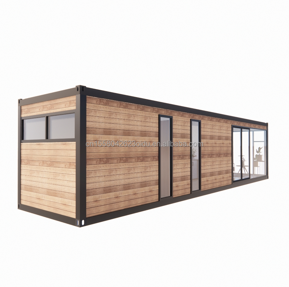 Hotel 40ft Garden Mobile House Wooden Studio Flat Container Coffee House with 3D Model and CAD Drawings at Garden Hotel