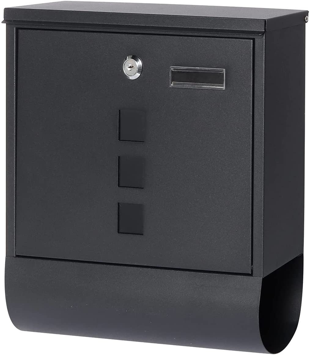 Wall Mounted Locking Mailbox with Electrostatic Powder Coating and Customizable Color