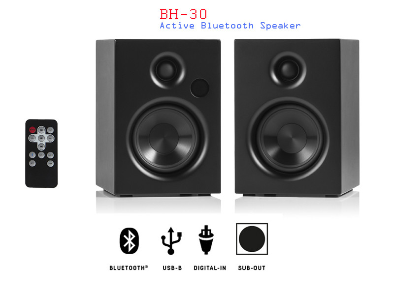 3.5 Inch Bluetooth Bookshelf Powered Speakers Home Theater HIFI Wireless Speakers