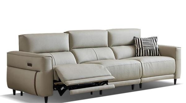 Italian Light Luxury Modern Electric Leather Sofa, Comfortable PU Leather Sofa,