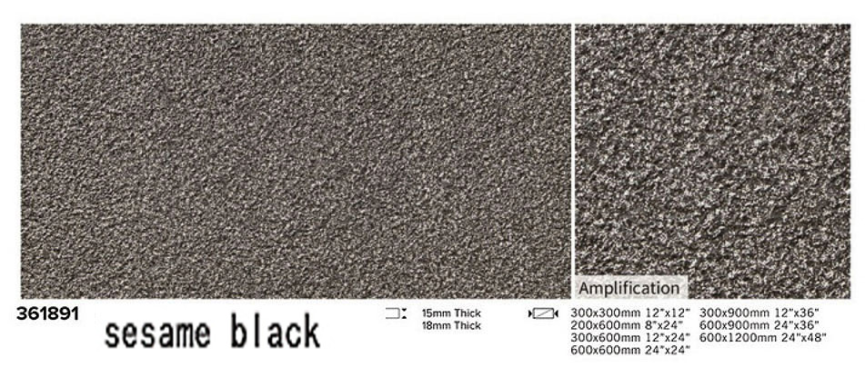 Non-Slip Full Body Modern Tiles Gray 600x1200x15mm Flamed Surface Outdoor Floor Porcelain Paving Tile For Building