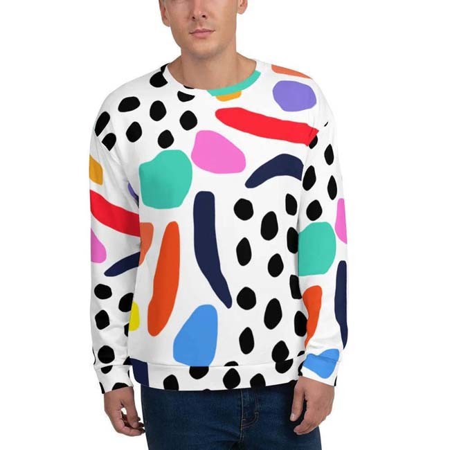 Custom Sublimation Crewneck Sweatshirt Breathable