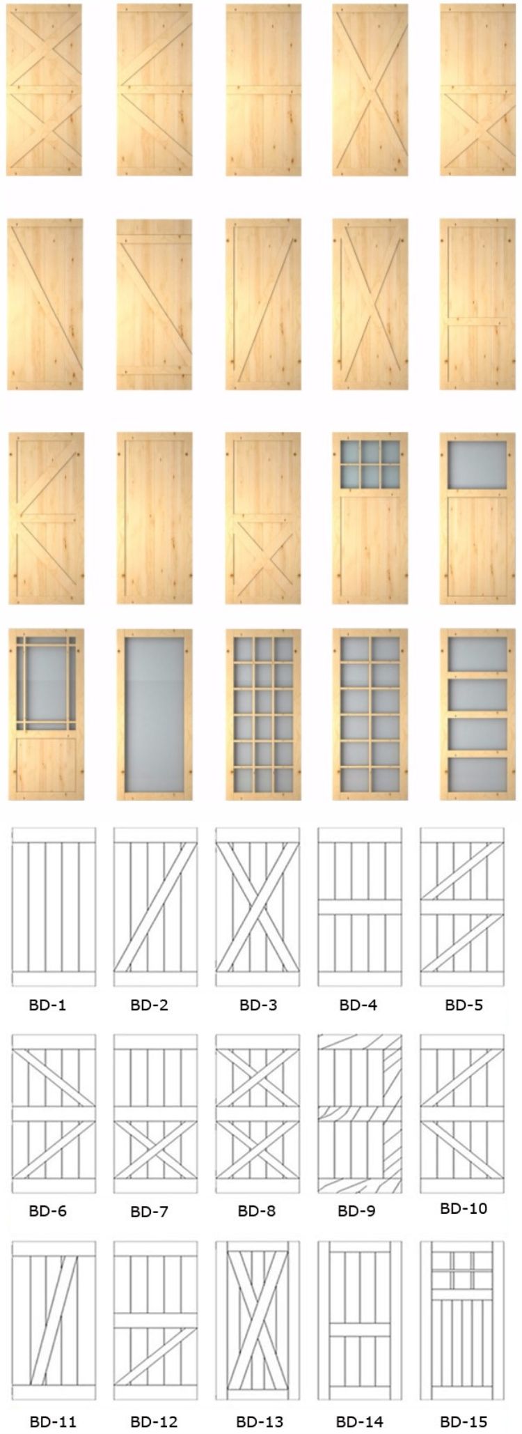 Modern MDF Internal Wooden Sliding Doors 50mm Thick Solid Wood