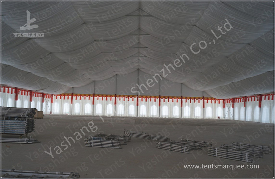 High Performance 1500 Seater Luxury Wedding Marquee Hire , Custom Marquee Decoration