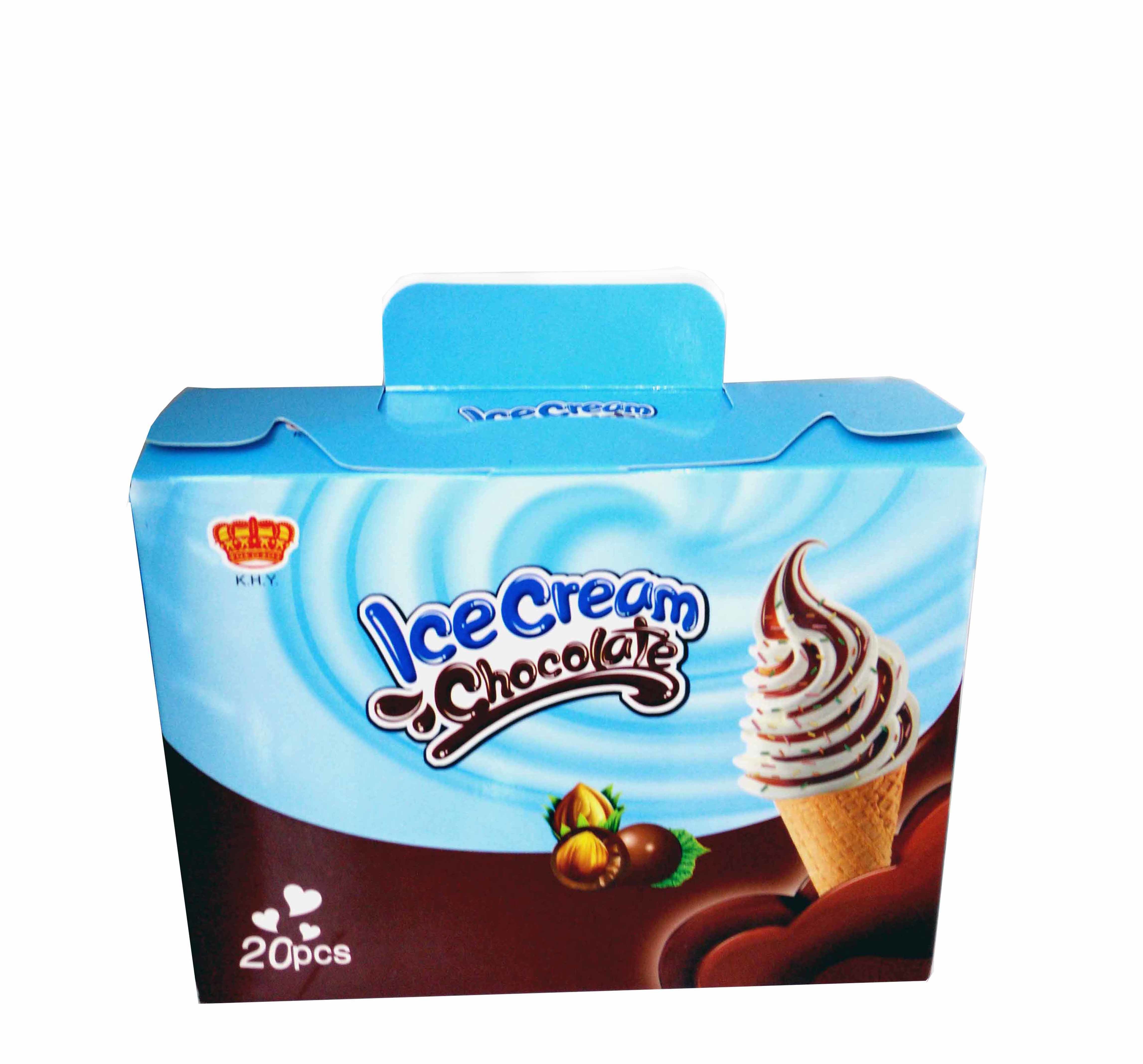 Fancy and Crisp Chocolate Candy Crisp Ice Cream Shaped Chocolate Dessert Cups