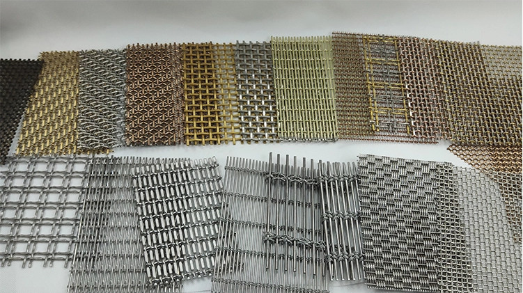 Architectural 0.5mm Decorative Woven Wire Mesh For Home Deco Furniture Cabinet Grills