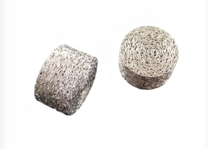 Square Shape Compressed Knitted Wire Mesh 80mm 316 Stainless Steel Wire Mesh Filter
