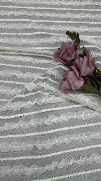 Tulle Mesh Fabric Lace Fabric Pleated Fabric for Garments Couture and Fashion