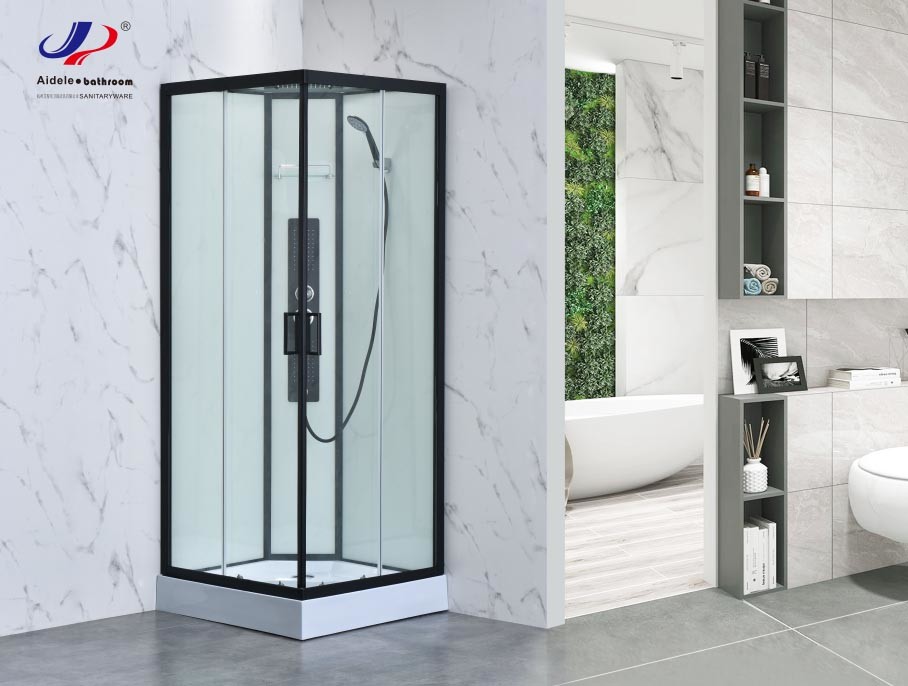 Innovative Design Shower Room With 4/5mm Tempered Glass And Matt Black Frame