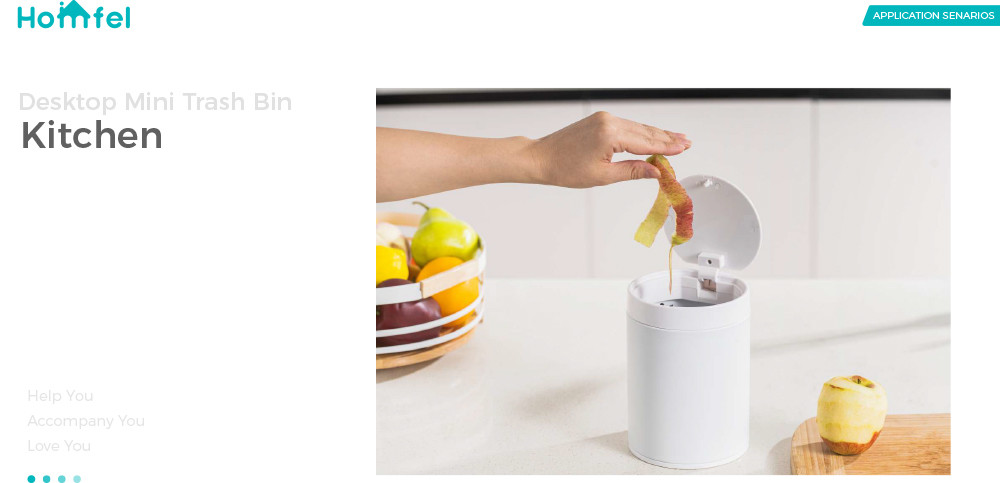OEM Office Touch Garbage Can Waste Bin 3L Desktop Mini Stainless Steel
