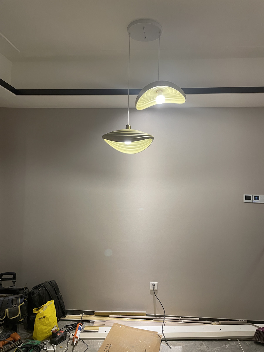 Nordic Minimalist Wabi Sabi Cream Style LED Dining Room Cafe Pendant Light(WH-VP-166)